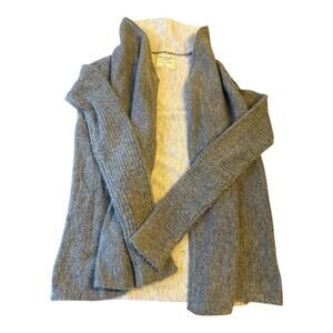 Abercrombie & Fitch Womens Knit Open Front Cardigan Sweater Gray Size XS